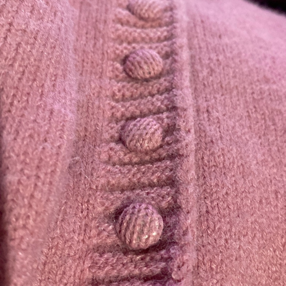 Cider Sweater Cardigan L Pink Stretchy Long Sleeve Buttons Acrylic Polyester - Picture 15 of 15